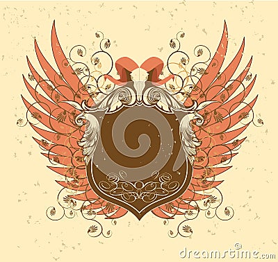 Horns and Wings. Vector Illustration