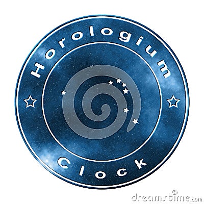 Horologium Star Constellation, Clock Constellation, Pendulum Clock Stock Photo