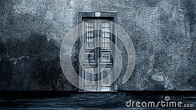 Horror background - the door Stock Photo