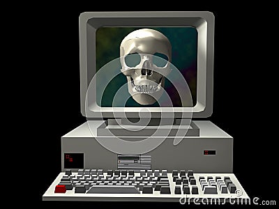 Horror Computer Stock Photo