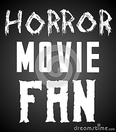 Horror Movie Fan Poster - Text Raster Design Stock Photo