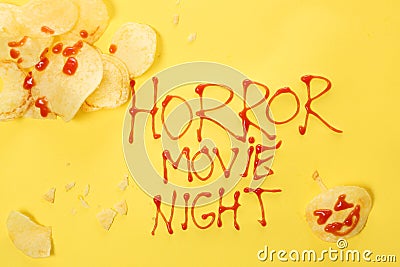 Horror movie night Stock Photo