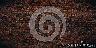 Horror-style dirty old brick wall. Abstract texture background for Halloween layouts Stock Photo