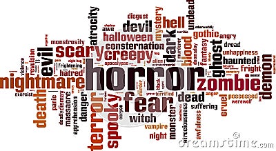 Horror word cloud Vector Illustration