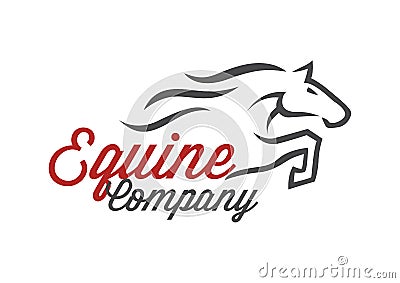 Horse artwork for equine company Vector Illustration