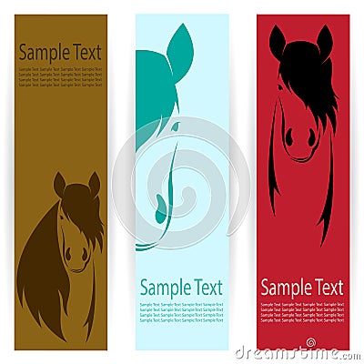 Horse banners Vector Illustration