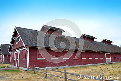 Horse barns Stock Photo