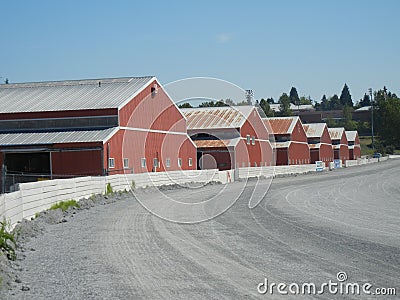 Horse Barns Stock Photo