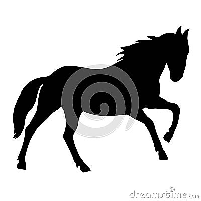Horse black silhouette Vector Illustration
