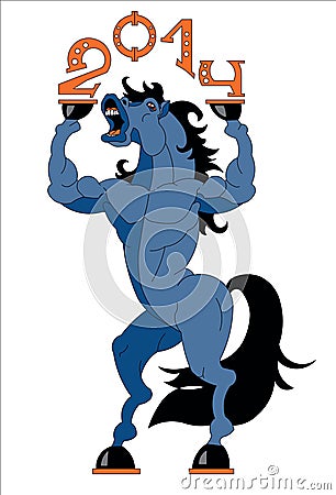 Horse bodybuilder Vector Illustration