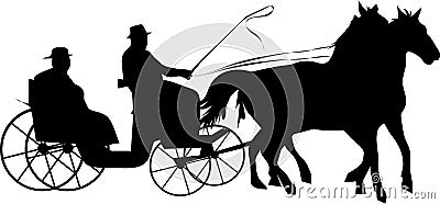 Horse carriage Vector Illustration