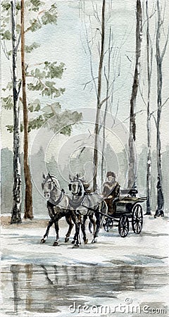 Horse carriage Stock Photo