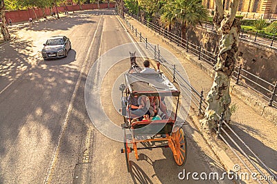 Horse carriage ride Seville Editorial Stock Photo