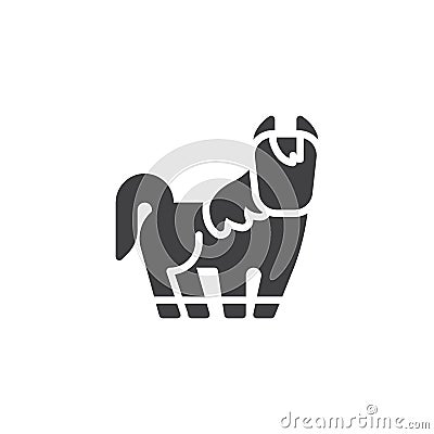 Horse Chinese zodiac vector icon Vector Illustration