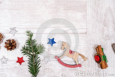 Horse Christmas decoration for horseriding hobbyists Stock Photo