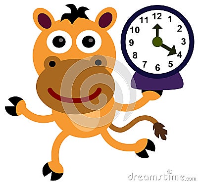 Horse clock Stock Photo
