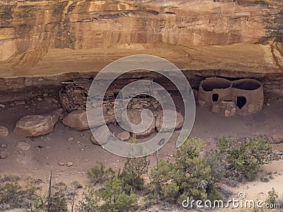 Horse Collar Ruin at National Bridges National Monument Editorial Stock Photo