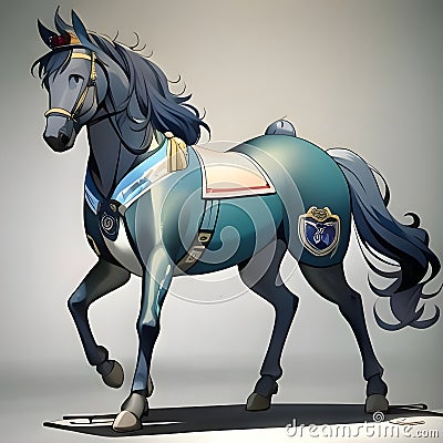 The Horse Design Sketch AI model is a deep learning model specifically trained to generate design sketches of horses. Stock Photo