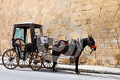 Horse-drawn carriage Stock Photo