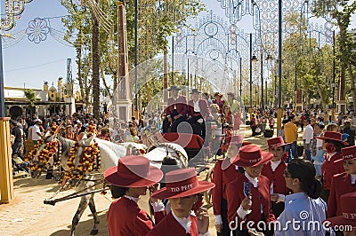 Horse Fair in Jerez, Cadiz Spain Editorial Stock Photo