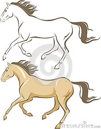 Horse gallop Vector Illustration