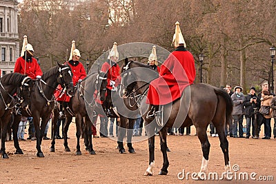 Horse Guards during Changing of the Guard Editorial Stock Photo