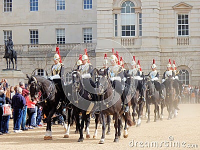 Horse Guards Parade, Changing The Queen`s Life Guard, London, Editorial Stock Photo