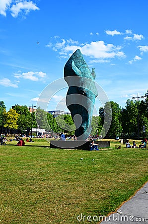 Horse head statue in Hyde park Editorial Stock Photo