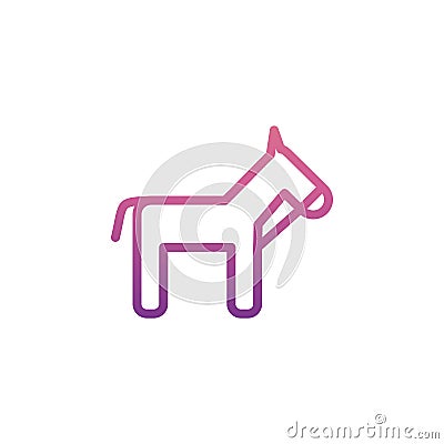 horse icon in Nolan style Stock Photo