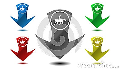 Horse icon, sign, illustration Cartoon Illustration