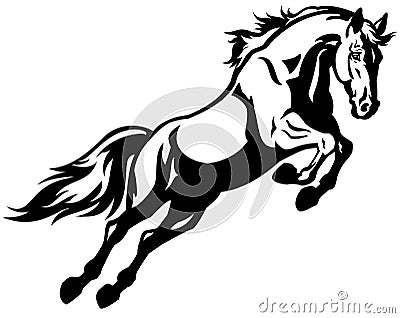Horse jump Vector Illustration