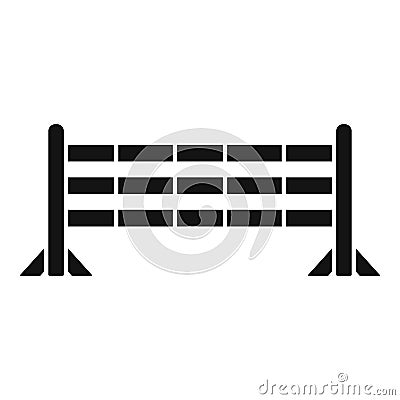 Horse jump obstacle icon, simple style Vector Illustration