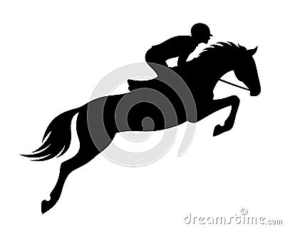 Horse jumping Vector Illustration