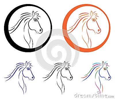 Horse logo Vector Illustration