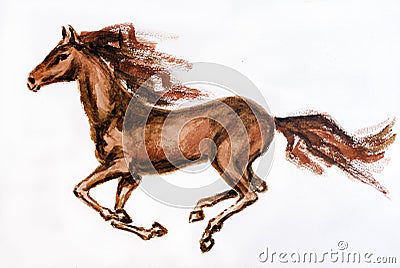 Horse in motion Stock Photo