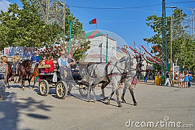 Horse Parade at Corpus Christi Festival in Granada Spain Editorial Stock Photo