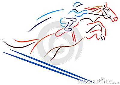Horse race Vector Illustration