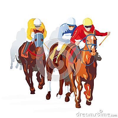 Horse race Vector Illustration