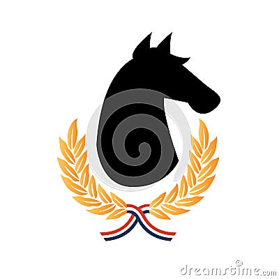 Horse race tournament prize Vector Illustration