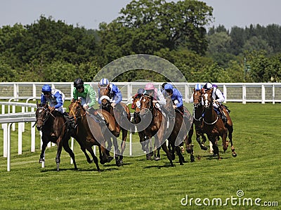 Horse Racing Editorial Stock Photo