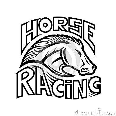 Horse racing icon. Vector Illustration