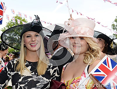 Horse racing,Ladies day at Ascot Editorial Stock Photo