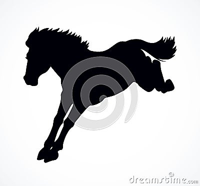 Horse racing. Vector drawing Vector Illustration