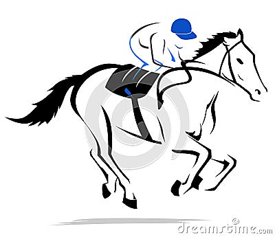 Horse Racing Vector Illustration