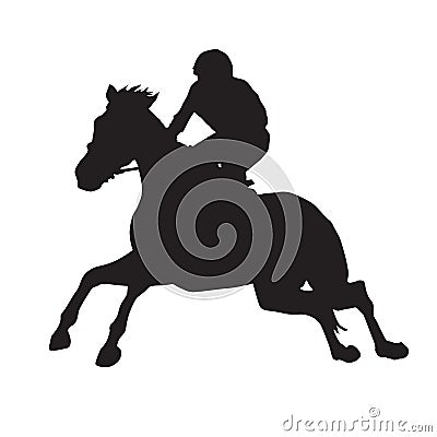 Horse racing vector silhouette Vector Illustration