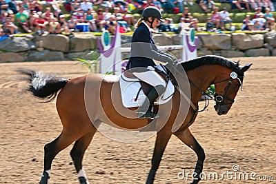 Horse Rider at the Bromont jumping competition Editorial Stock Photo