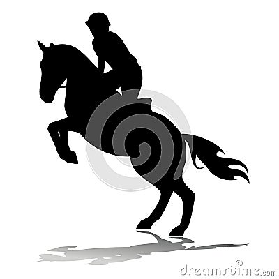 Horse rider, vector illustration Vector Illustration