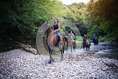 Horse riding Stock Photo