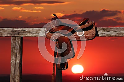 Horse saddle Stock Photo