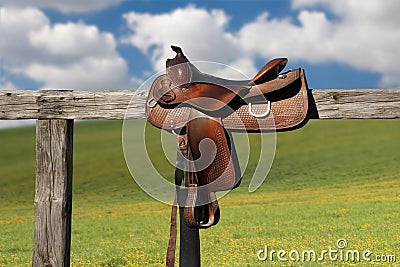 Horse saddle Stock Photo